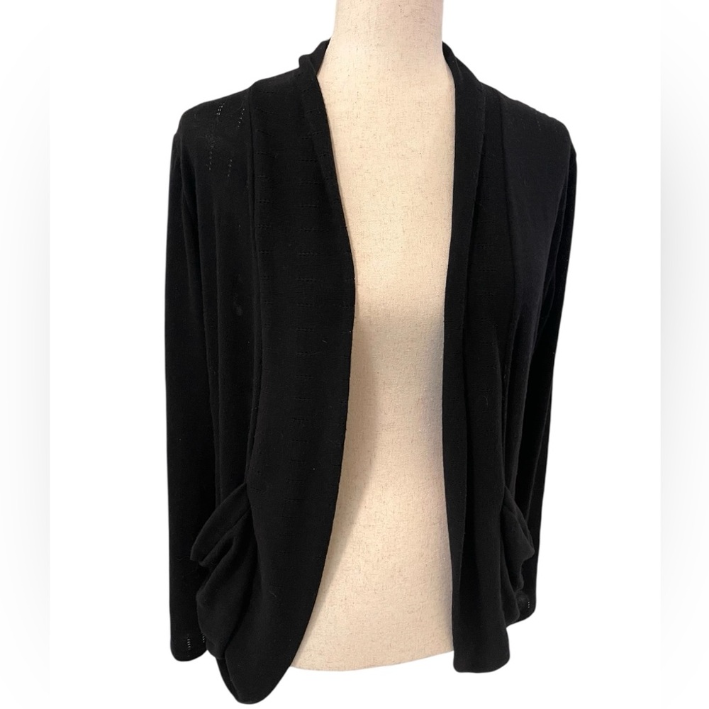 Vintage y2k wet seal black lace cardigan Whimsigoth Fairygrunge Med Large USA - Picture 3 of 8